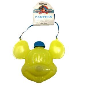 Mickey Mouse & Friends Yellow Canteen Blue Cap Vintage Disney NEW with TAG